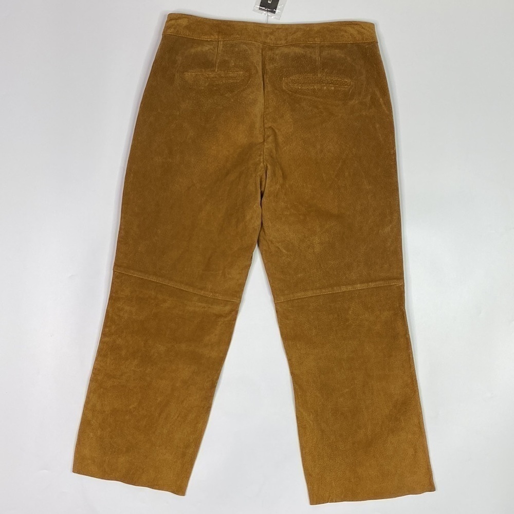 Express Brown Genuine Leather Capri Pants Size 2 NWT - Picture 4 of 13